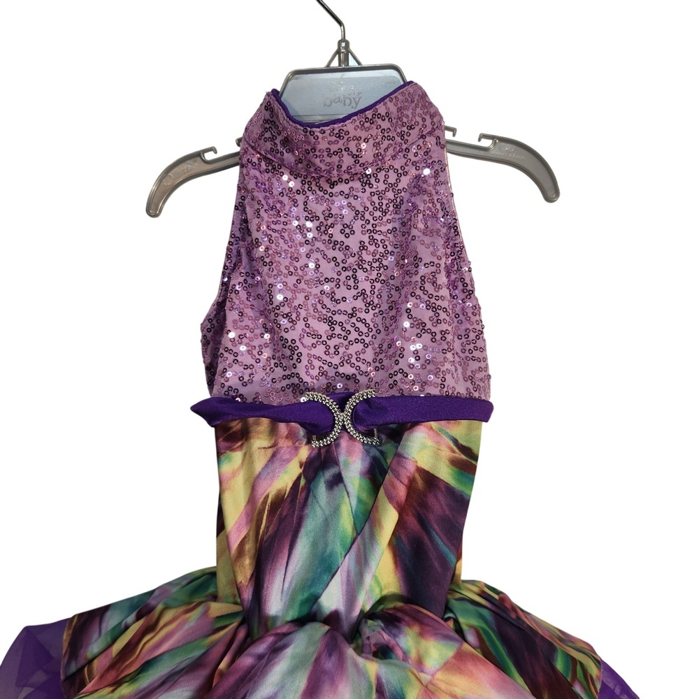 Revolution Dancewear Kids Purple Sequin Tutu Dance Costume RC20936 XSC